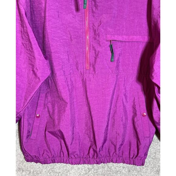 Vintage Lands‎ End Nylon Pullover 1/4 Zip Jacket Unisex Adult Small 34-36 Purple - Picture 5 of 8